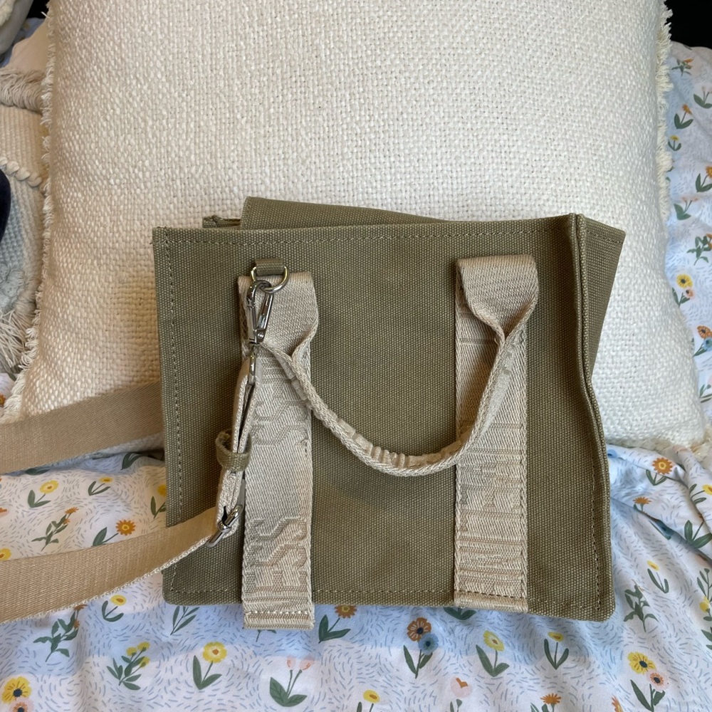 Zara small canvas purse with crossbody strap